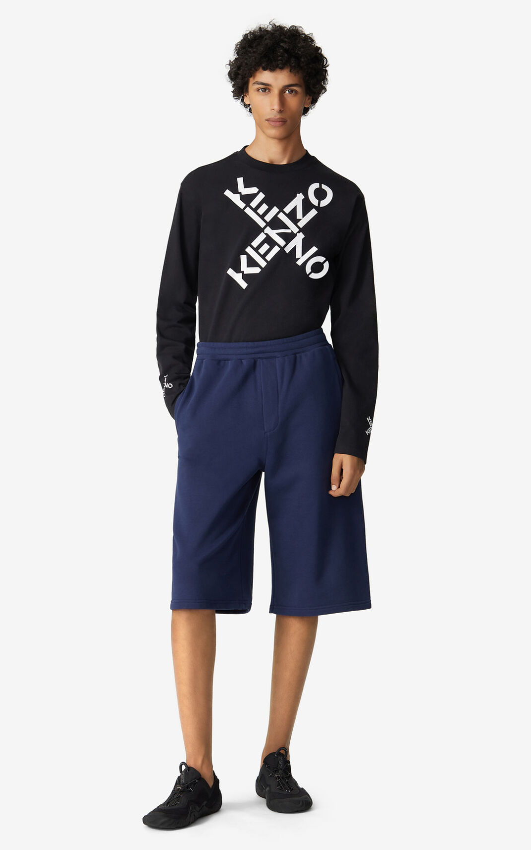 Shorts Kenzo Homme Oversized Sport Little X Bleu XTZNL-7983